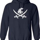 WSU Pirate Swing Your Sword Graphic Pullover Hoodie - Navy