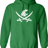 WSU Pirate Swing Your Sword Graphic Pullover Hoodie - Green