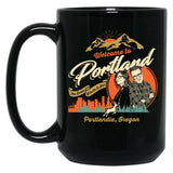 Welcome to Portlandia Black Coffee Mug, Gift Coffee Mug - Black