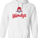 Wendy Fast Food Restaurant Logo Essential Graphic Pullover Hoodie - White