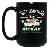 Wet Bandits Plumbing Heating Dks 3 Black Coffee Mug, Gift Coffee Mug - Black