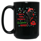 What's Your Favorite Horror Movie Christmas Xmas Holiday Ghostface Black Coffee Mug, Gift Coffee Mug - Black