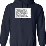 When Harry Met Sally Script Graphic Pullover Hoodie - Navy