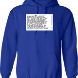 When Harry Met Sally Script Graphic Pullover Hoodie - Blue