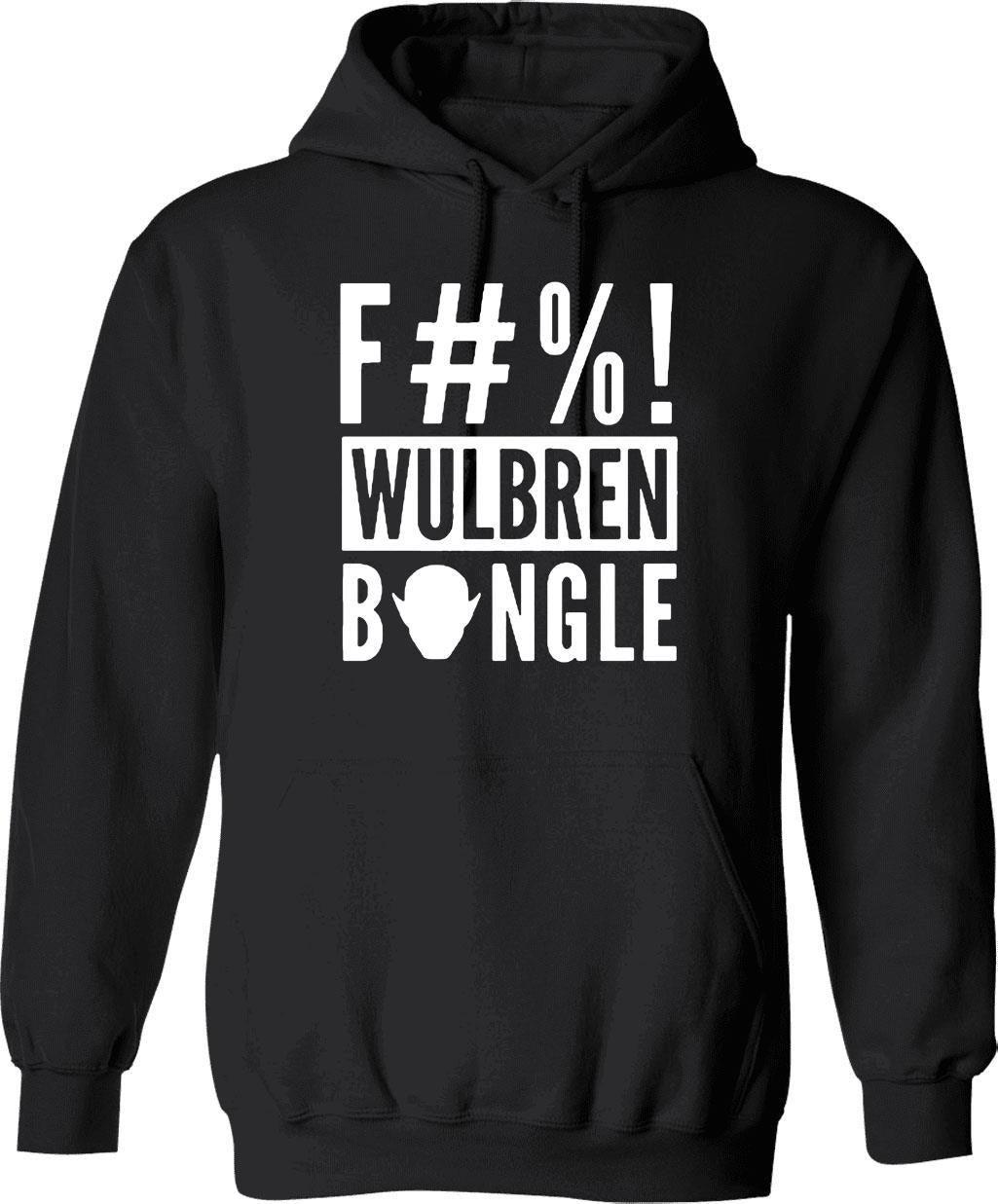 Wulbren Bongle Graphic Pullover Hoodie - Black