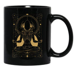 Xenomorph Meditating Tarot Card Design Premium Black Coffee Mug, Gift Coffee Mug - Black