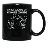 Xkcd I_M Not Slacking Off Black Coffee Mug, Gift Coffee Mug - Black