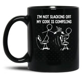Xkcd I_M Not Slacking Off Black Coffee Mug, Gift Coffee Mug