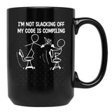 Xkcd I_M Not Slacking Off Black Coffee Mug, Gift Coffee Mug