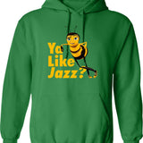 Ya Like Jazz Bee Movie Graphic Pullover Hoodie - Green