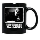 Yesferatu Funny Nosferatu Positive Goth Horror Lover Gift Meme Classic Black Coffee Mug, Gift Coffee Mug - Black