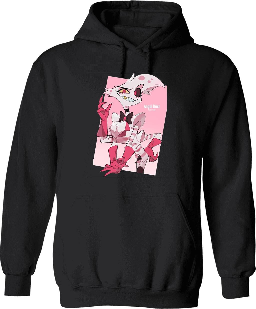 hazben Hotel Angel dust Classic Graphic Pullover Hoodie - Black