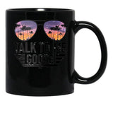 talk Black Coffee Mug, Gift Coffee Mug - Black