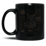to Whatever End Throne of Glass Black Coffee Mug, Gift Coffee Mug